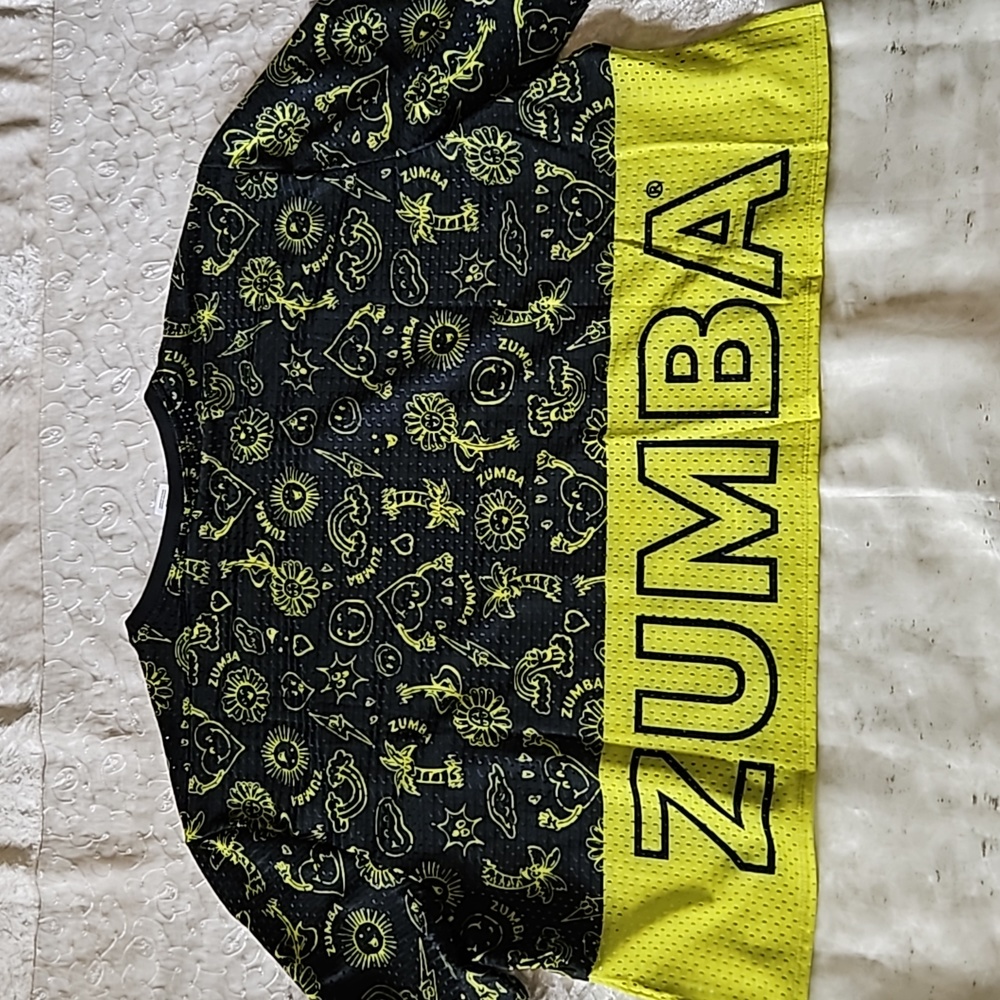 Zumba Wear Mesh Boxy Crop Top - XL - Length 22"-23" - Picture 7 of 10